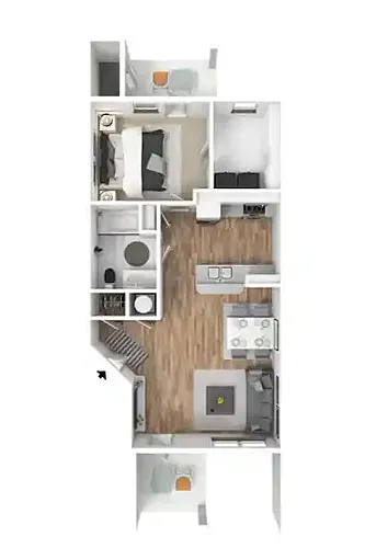 Floor plan 1 X 1