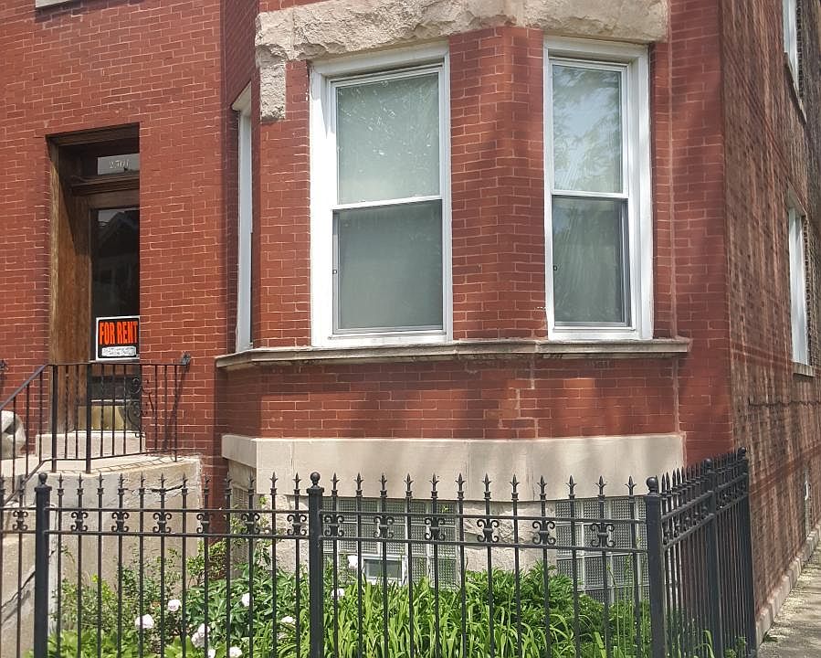 front of building garden in back!