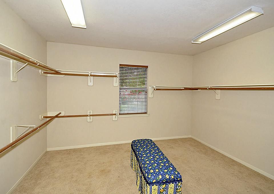 This is the master closet. Yes, it is big enough to be a bedroom. This room measures 12x14. You could increase your wardrobe and still have room.