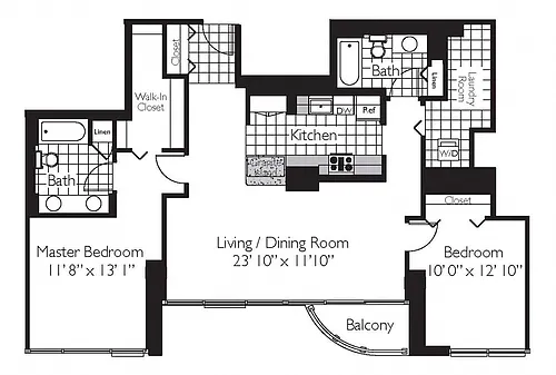 Floor plan TWO BEDROOM 04 - THE SHOREHAM