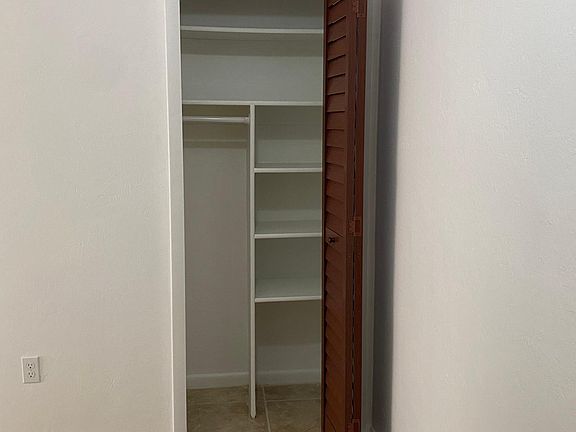 Close up of entry closet space