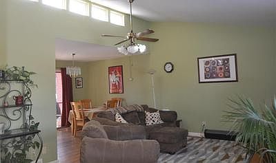 Light bright living room with clerestory windows for extra light