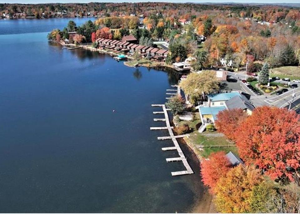 Aerial view of the property