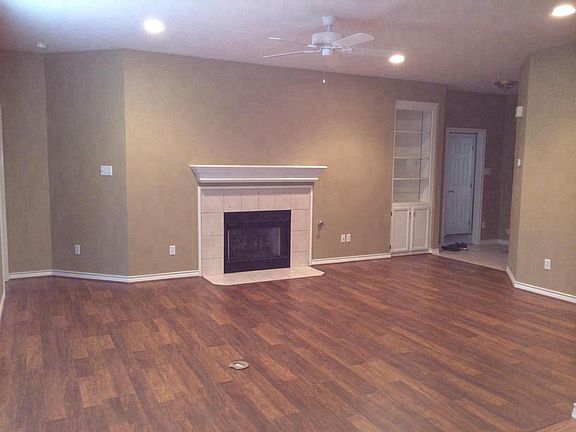 Large living room with wood floors