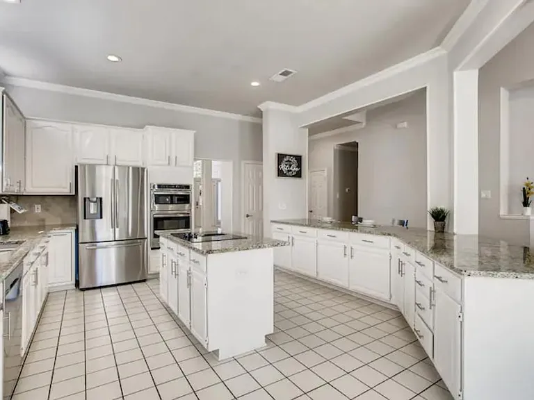 Another view of the open kitchen