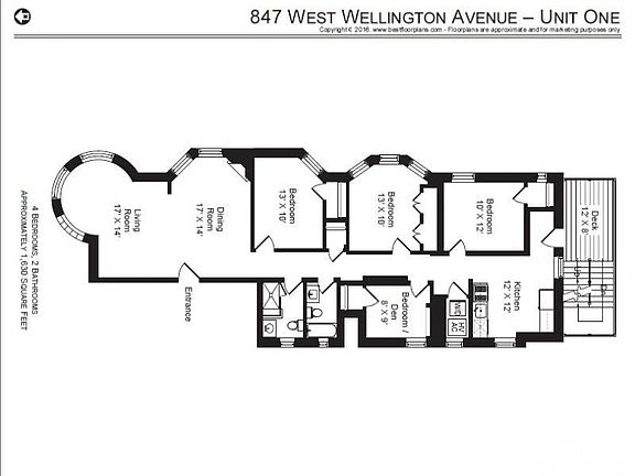 5th image of 847 W Wellington Ave #1F-MR15-84