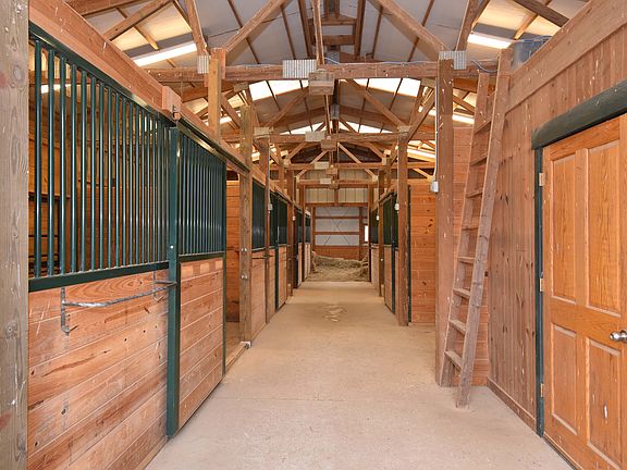 Horse barn interior
