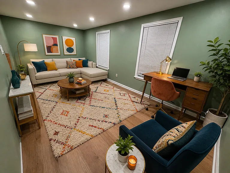 Furnished living room main level