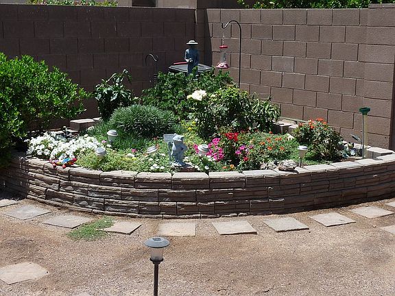 Raised flower garden