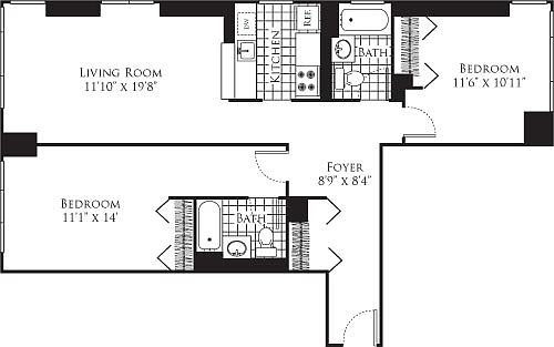 2nd image of 305 W 50th St APT 22B