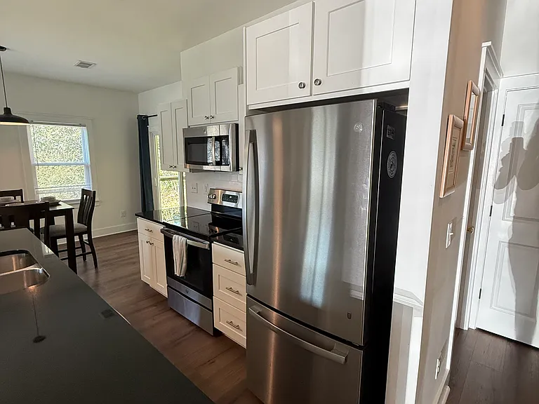 brand new stainless steel appliances