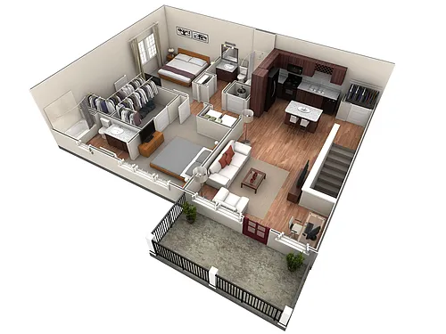 Floor plan 2 BR Designer Overlook