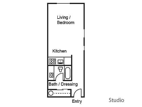 Floor plan Studio