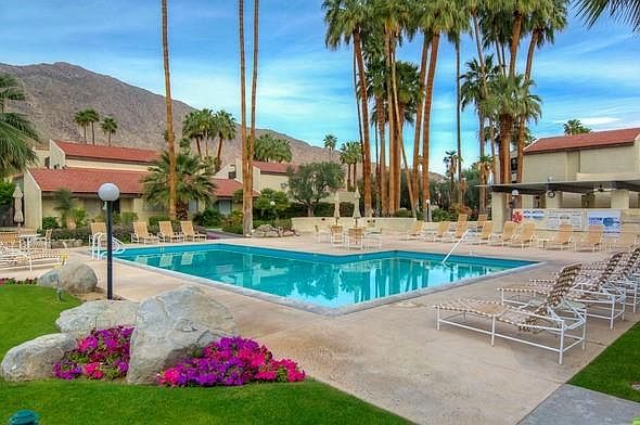 Stunning pool area with BBQ and covered gathering area