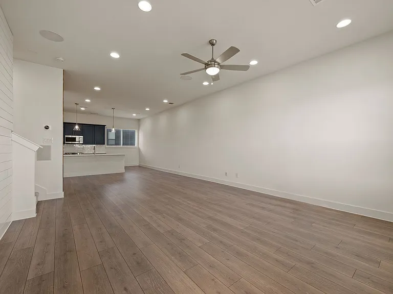 Beautiful and spacious open concept living room and dining room that pour into the kitchen area!