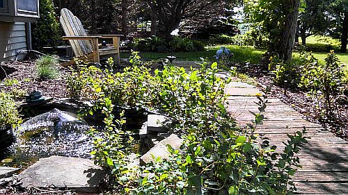 Bridge over bubbling waters