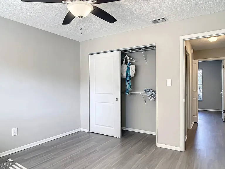 All bedrooms include spacious closets and may include either wood-style or carpeting flooring options.