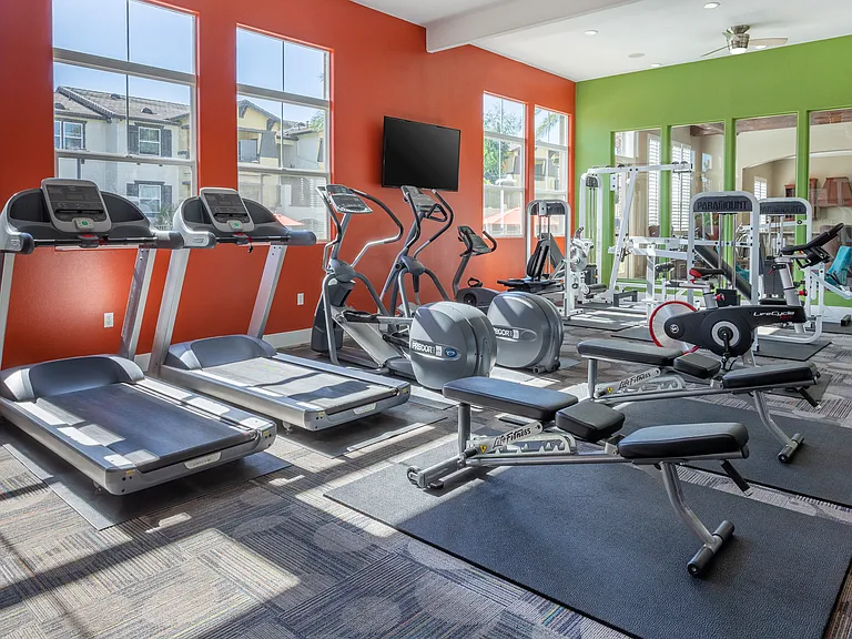 Work out anytime with a modern fitness center offering upgraded equipment and spacious workout zones