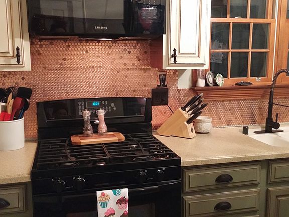 Unique penny backsplash