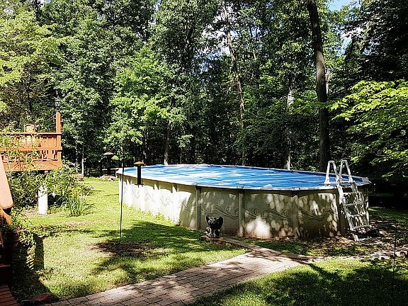 Pool View from Driveway