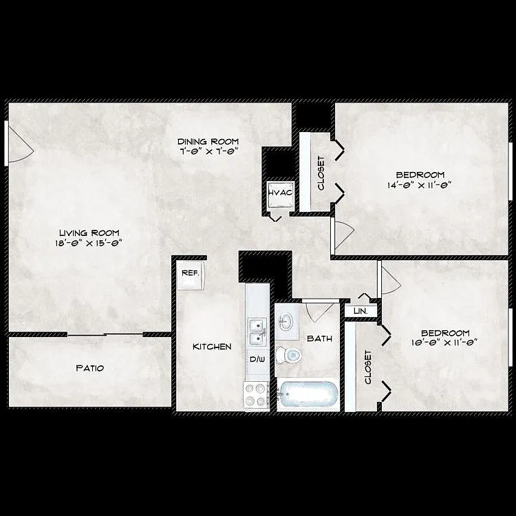 Floor plan 2 Bedroom