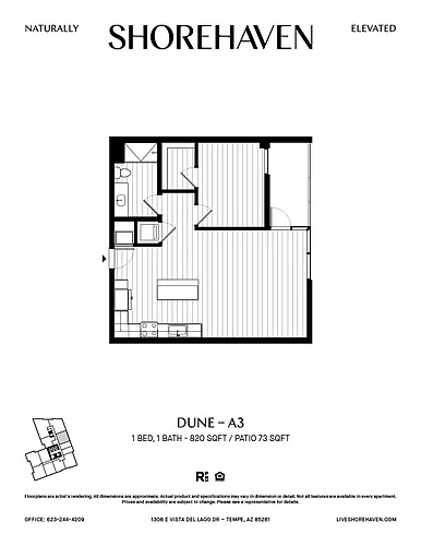 Floor plan Dune - A3
