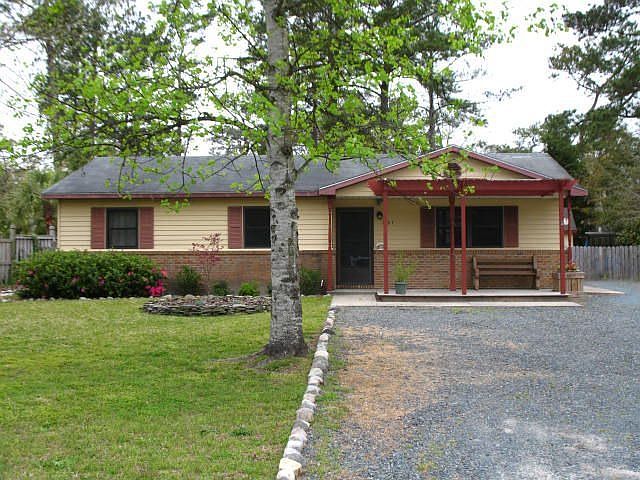 front yard and house