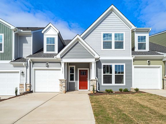 Front Exterior of The Summit Design by DRB Homes at Peachtree Townes in Boiling Springs, SC