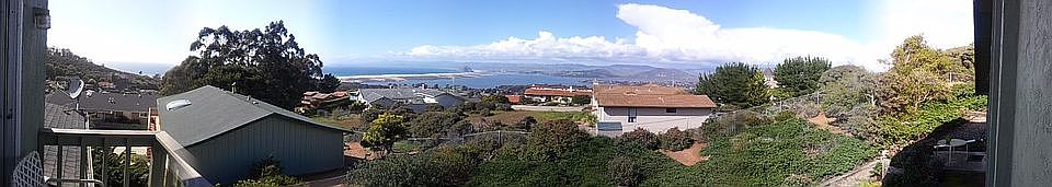 View of ocean and Morro Bay