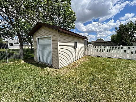 Shed in backyard