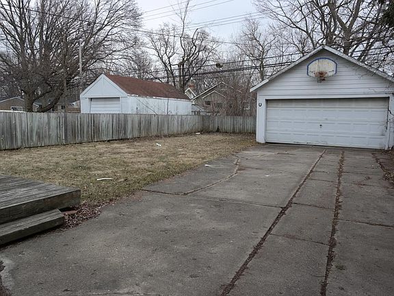 Rear driveway and backyard