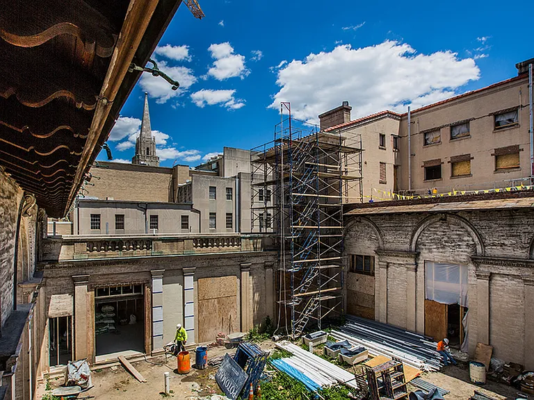 Before: Exterior during renovation process