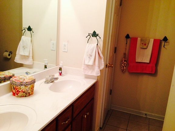 Master bath, double vanities