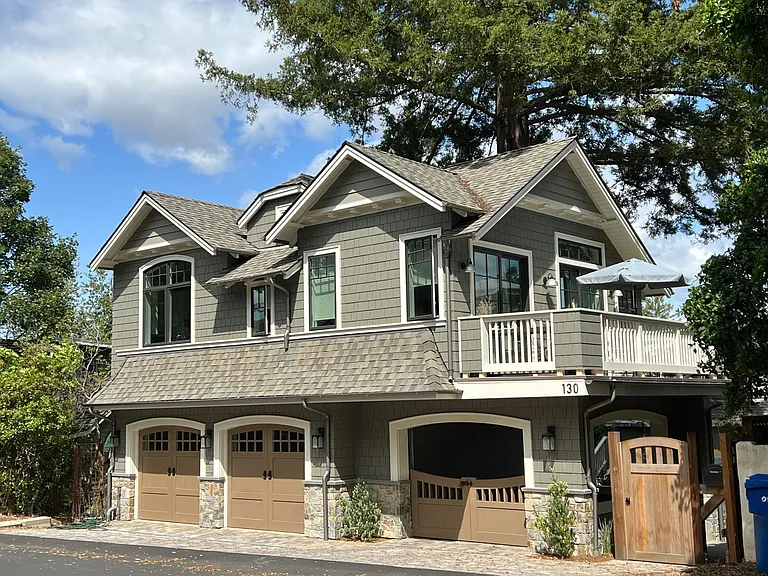 Day view of the Carriage House with shared garage below