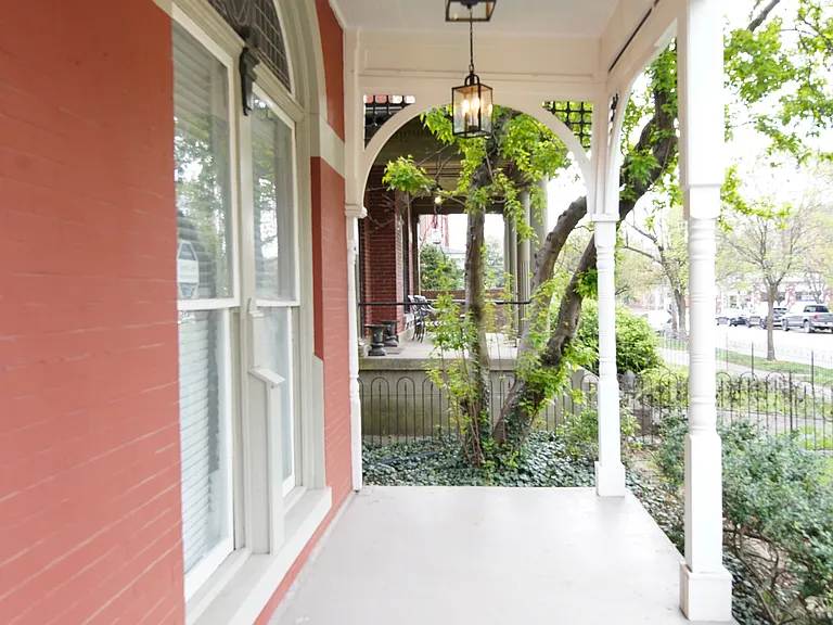 Front covered porch.