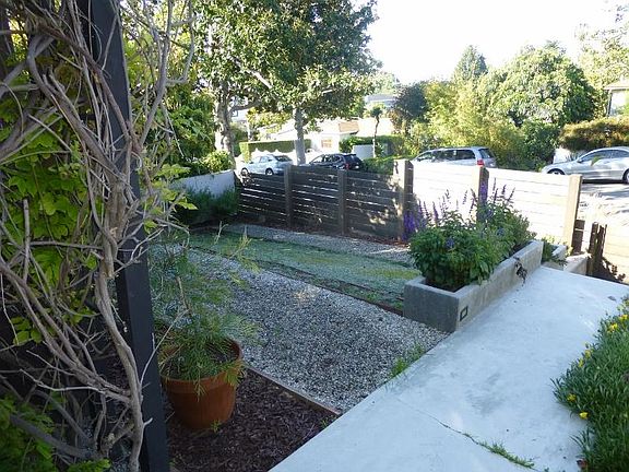 tiered front yard. off-set from street