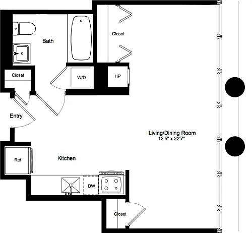 Floor plan Studio A 2