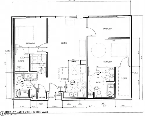 Floor plan 2B/2B/HCA