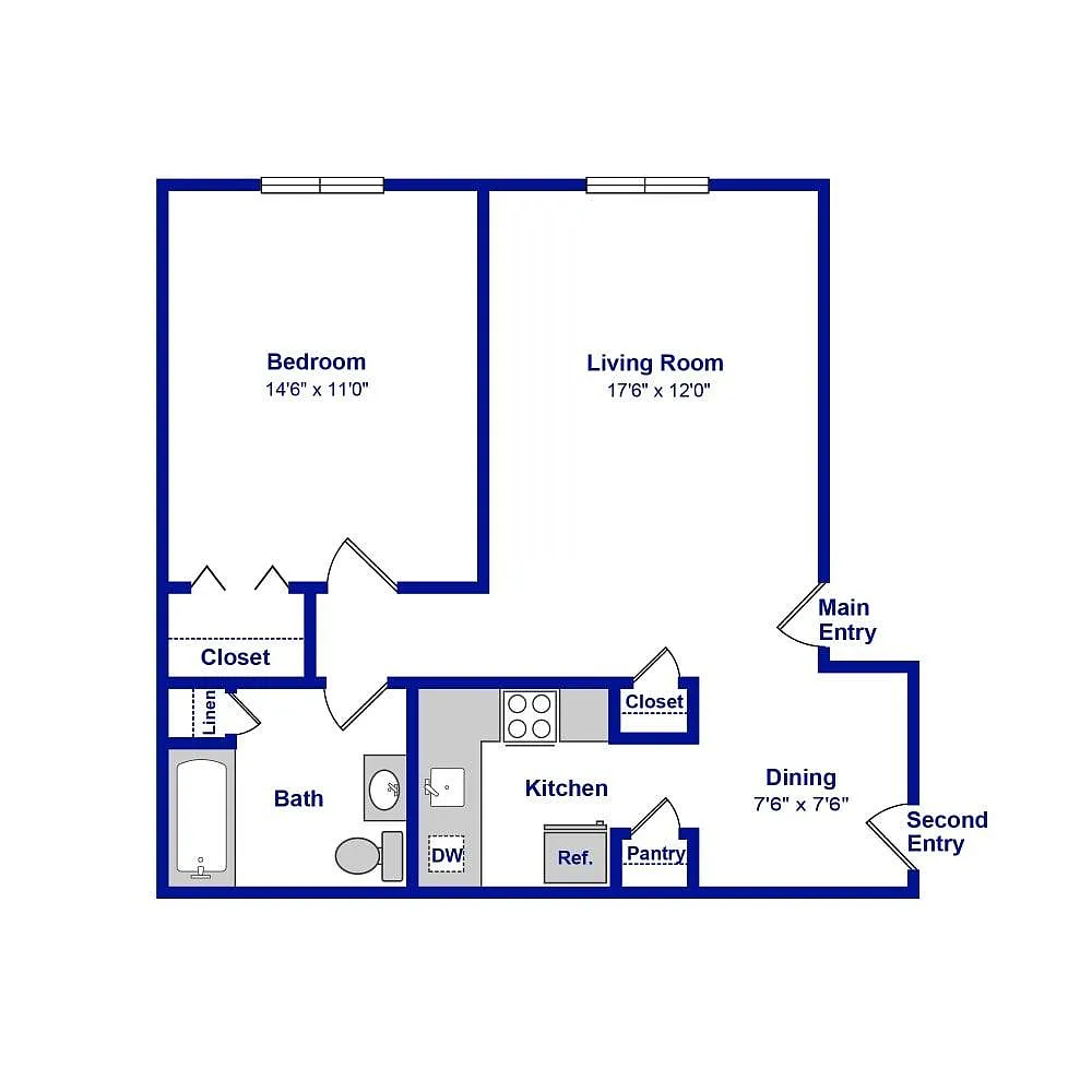 Floor plan Pine-Available July 1st