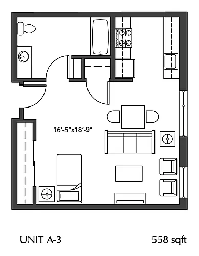 Floor plan Studio