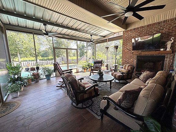 Patio with screens up