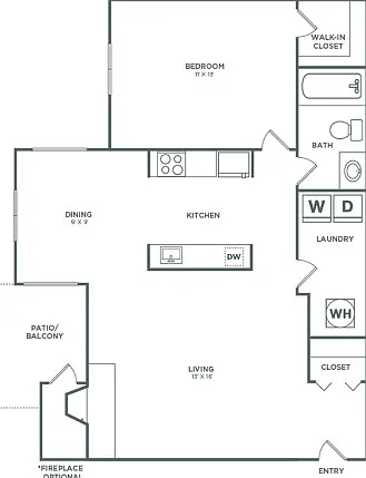 Birch | 1x1 | 736 sq ft Birch | 1x1 | 736 sq ft