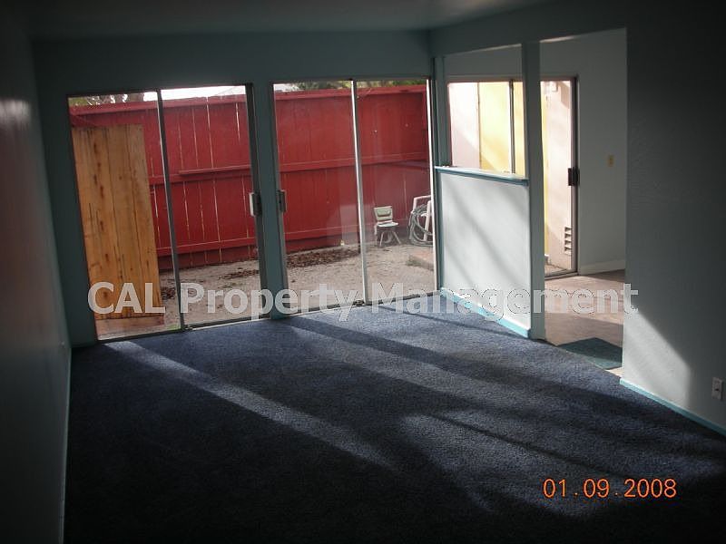 living room and patio