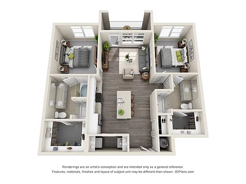 Floor plan B4 - 2 Bedroom