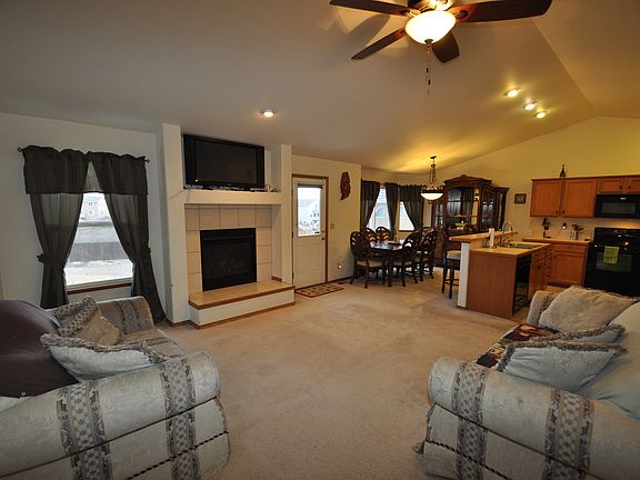 Great room opens to kitchen