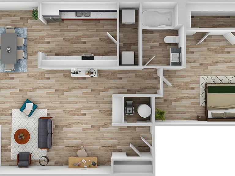 1 Bedroom | 1 Bath | 810 SF 1 Bedroom | 1 Bath | 810 SF