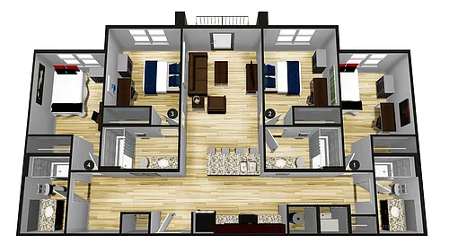 Floor plan A4 - 4X4