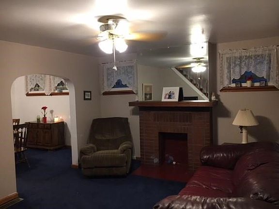 Decorative fireplace.