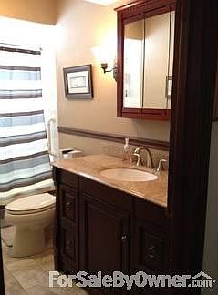 Upstairs main bathroom : Upstairs main bathroom (full shower and tub) completely remodeled in 7/12