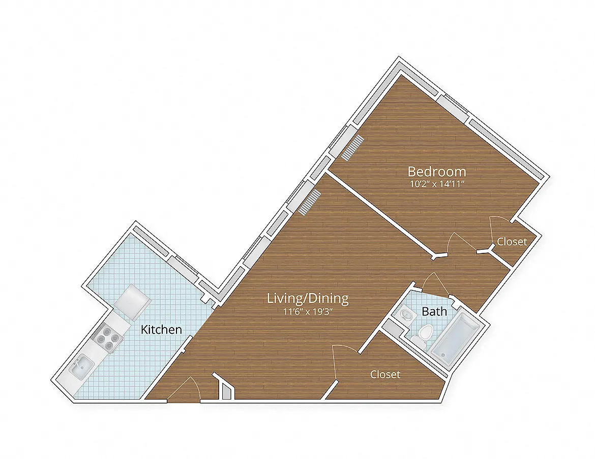 Floor plan One Bedroom